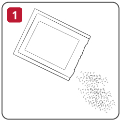 Step 1 - Pour the powder on the spill