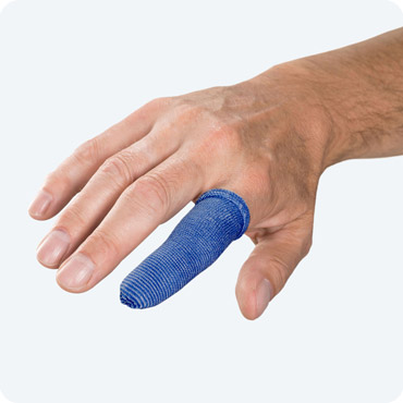 Blue Finger Bob on Finger