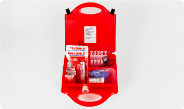 Red Steroburn First Aid Kit Open