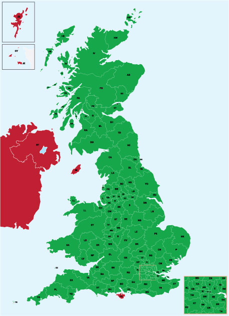 United Kingdom Region Map