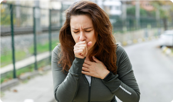 Woman Coughing