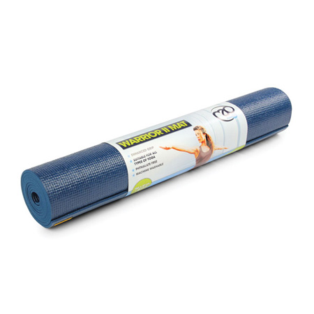 Blue Fitness Warrior Toga Mat rolled up