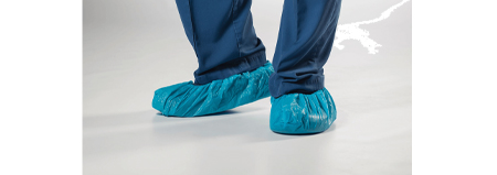 Blue disposable oversleeves, suitable for hygiene and protection in various settings.
