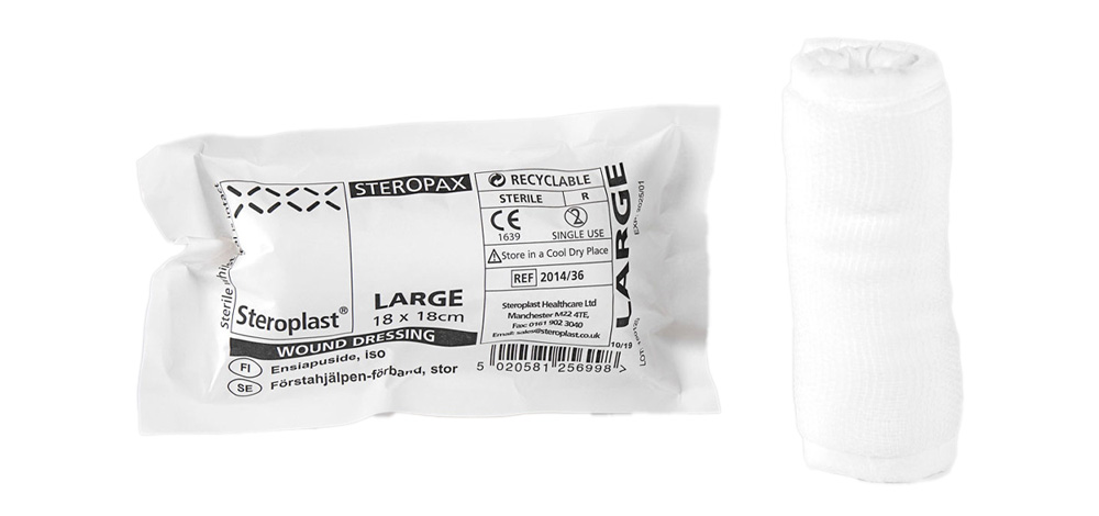 Steropax Premium Large Wound Dressings Eco Friendly Packaging