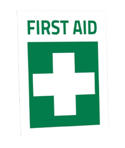 First-aid-adhesive-label
